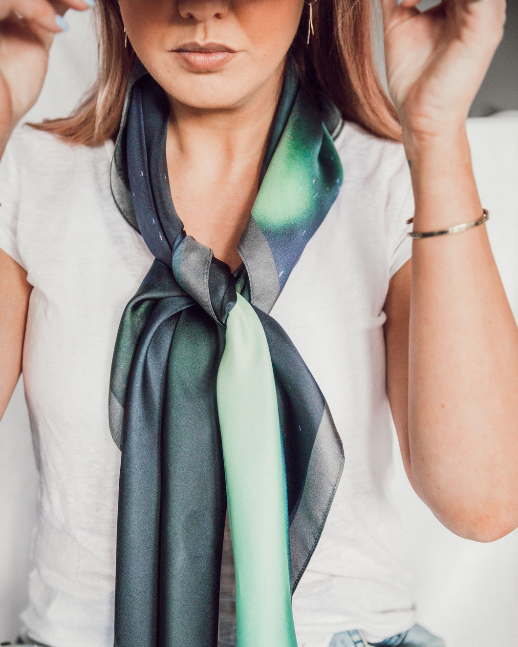 The Northern Lights Silk Scarf